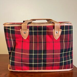 COPY - VTG Plaid Thermos Bag